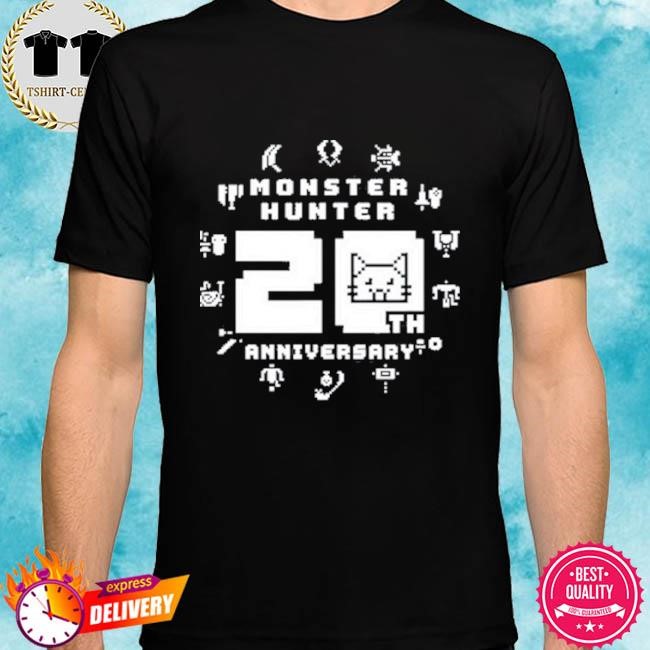 Official Monster Hunter 20th Anniversary Cute Tee Shirt