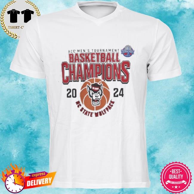 Official NC State Wolfpack 2024 ACC Men’s Basketball Champions Tee Shirt