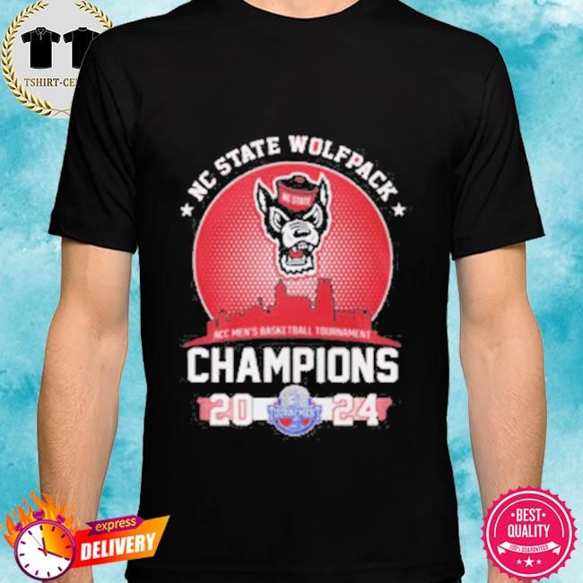 Official NC State Wolfpack City 2024 Champions ACC Men’s Basketball Tee Shirt