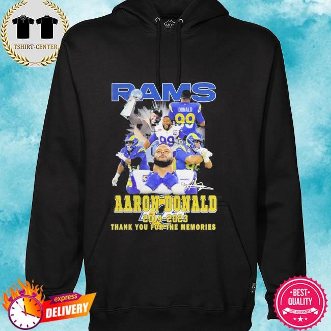 Official Rams Aaron Donald 2014-2023 Thank You For The Memories Tee Shirt hoodie.jpg