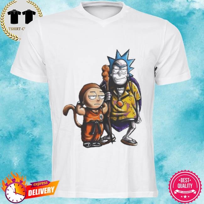 Official Rare Rick And Morty As Goku And Master Roshi Tee Shirt