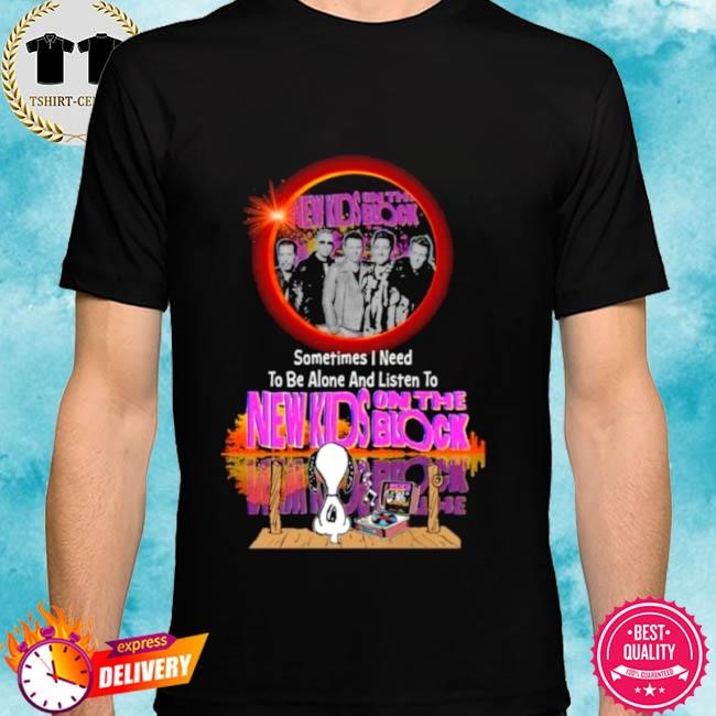 Official Snoopy Sometimes I Need To Be Alone And Listen To New Kids on the Block Tee shirt