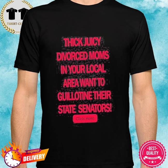 Official Thick Juicy Divorced Moms Want To Guillotine Their State Senators Tee Shirt