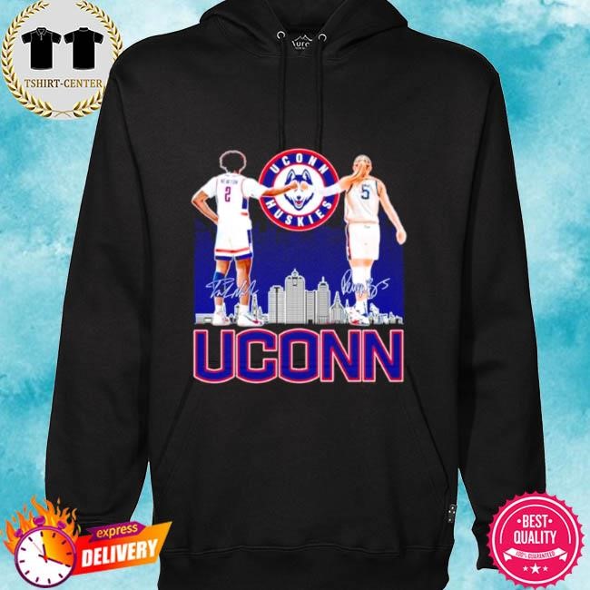 Official UConn Huskies Tristen Newton and Paige Bueckers signatures tee shirt hoodie.jpg