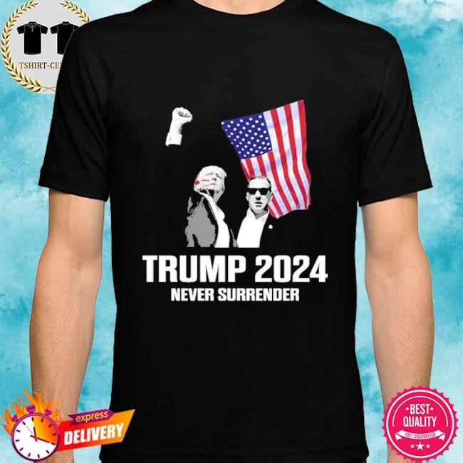 Donald Trump Shot T-Shirt - Trump 2024 - Never Surrender