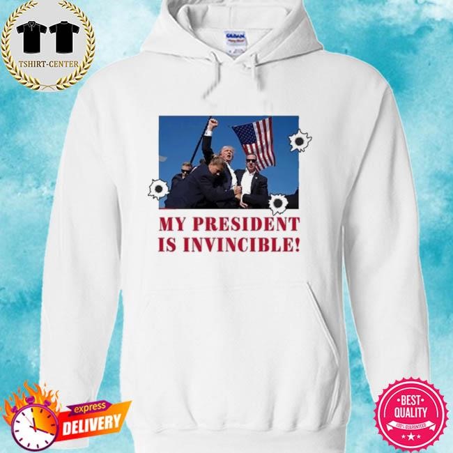 Donald trump MAGA Fist Pump T-Shirt, Trump 2024, Invincible Trump hoodie