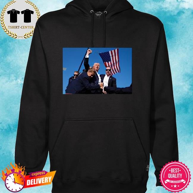 Trump Defiant Determined Post-Assassination Attempt hoodie