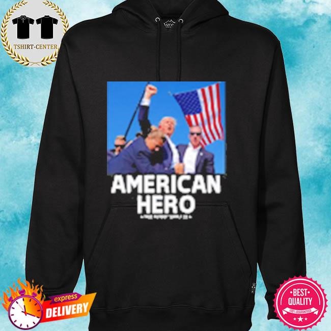 Trump Shot Assassination Attempt American Hero Fist Raised hoodie